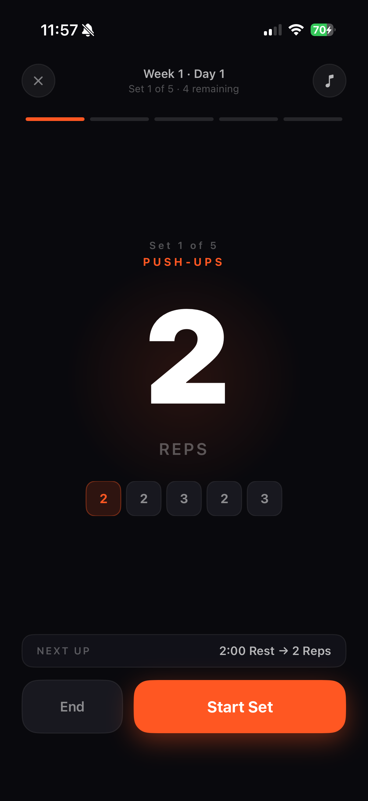 New workout set dark