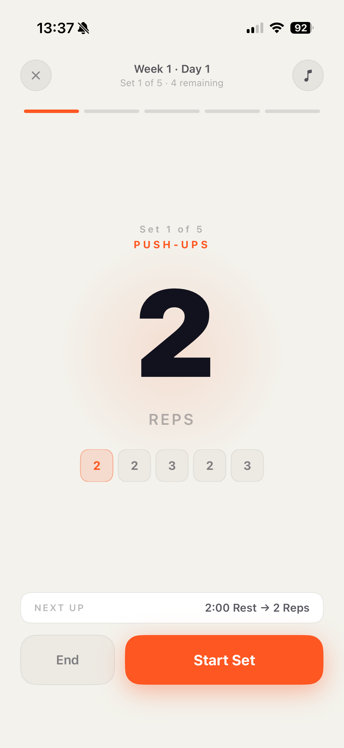 New workout set light